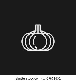 Outline pumpkin vector icon. Pumpkin illustration for web, mobile apps, design. Pumpkin vector symbol.