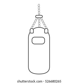 outline punching bag training gym icon