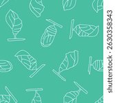 Outline Pupa Vector Seamless Pattern Background for Surface Print Fabric Fashion Wrapping