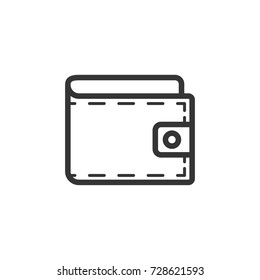 Outline purse icon. illustration vector symbol.