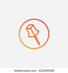 Outline push icon,gradient illustration,vector tool  sign symbol
