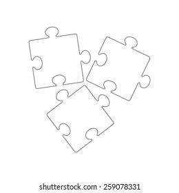 Outline puzzle icon