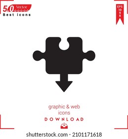 Outline puzzle Icon. puzzle icon vector isolated on white background. Graphic design, material-design, Best sellers 2022 icons, mobile application, UI UX design, EPS 10 format vector