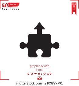 Outline puzzle Icon. puzzle icon vector isolated on white background. Graphic design, material-design, Best sellers 2022 icons, mobile application, UI UX design, EPS 10 format vector