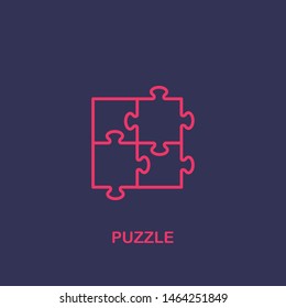 Outline puzzle icon.puzzle vector illustration. Symbol for web and mobile