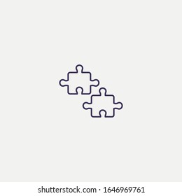 Outline puzzle  icon.puzzle  vector illustration. Symbol for web and mobile