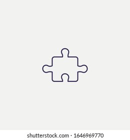 Outline puzzle icon.puzzle vector illustration. Symbol for web and mobile