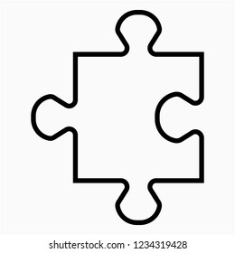 Outline Puzzle vector icon