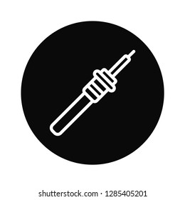 Outline Pyrometer icon vector isolated on white background. Modern, linear vector sign for mobile app and web design.