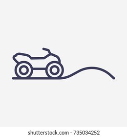Outline quad  icon illustration vector symbol