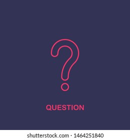 Outline question icon.question vector illustration. Symbol for web and mobile