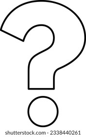 Outline question mark icon vector in trendy style isolated on white background