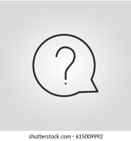 Outline question    web icon ilustration vector symbol