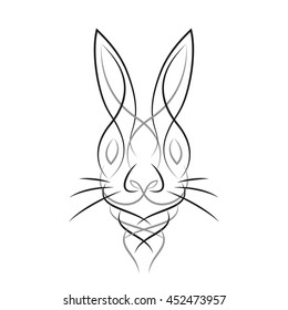 outline of rabbit