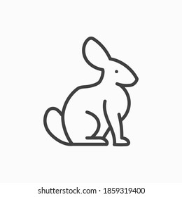 Outline rabbit icon. Bunny vector illustration. Symbol for web and mobile