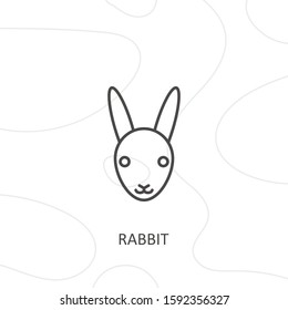 Outline rabbit icon.rabbit vector illustration. Symbol for web and mobile