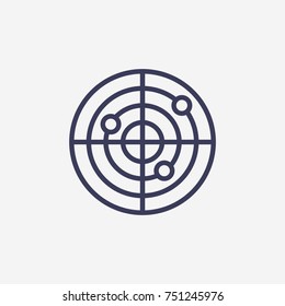Outline radar icon illustration vector symbol