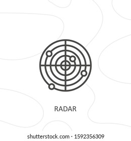 Outline radar icon.radar vector illustration. Symbol for web and mobile