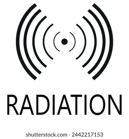 Outline radiation vector icon. Radiation illustration for web, mobile apps, design. Radiation vector symbol.