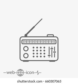 outline radio vector icon
