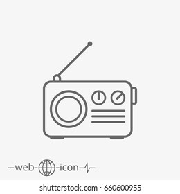 outline radio vector icon