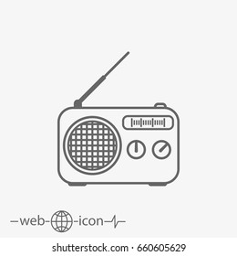 outline radio vector icon
