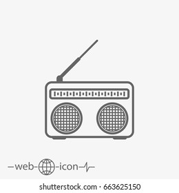 outline radio vector icon