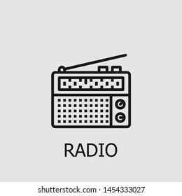 Outline radio vector icon. Radio illustration for web, mobile apps, design. Radio vector symbol.