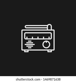 Outline radio vector icon. Radio illustration for web, mobile apps, design. Radio vector symbol.