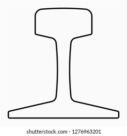 Outline rail vector icon