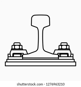 Outline rail vector icon