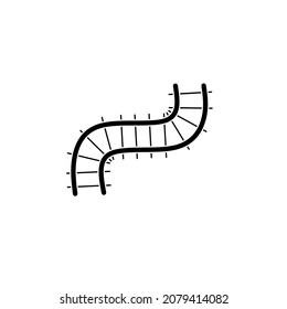 Outline railways icon isolated on white background