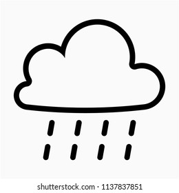 Outline Rain Vector Icon Stock Vector (Royalty Free) 1137837851 ...