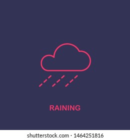 Outline raining icon.raining vector illustration. Symbol for web and mobile