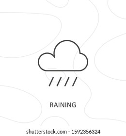 Outline raining icon.raining vector illustration. Symbol for web and mobile