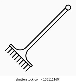 Outline rake vector icon