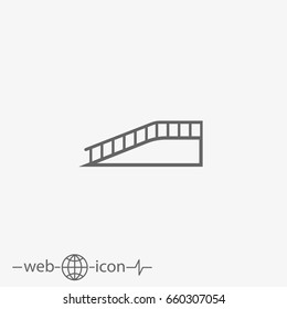 outline ramp vector icon