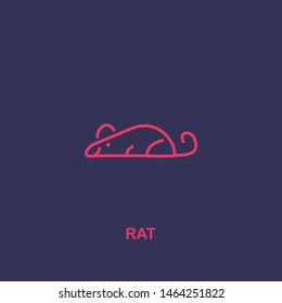 Outline rat icon.rat vector illustration. Symbol for web and mobile