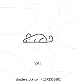 Outline rat icon.rat vector illustration. Symbol for web and mobile