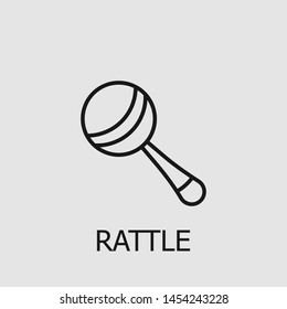 Outline rattle vector icon. Rattle illustration for web, mobile apps, design. Rattle vector symbol.