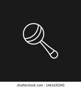 Outline rattle vector icon. Rattle illustration for web, mobile apps, design. Rattle vector symbol.