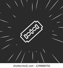 Outline razor blade icon illustration isolated vector sign symbol