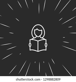 Outline read the book icon illustration isolated vector sign symbol