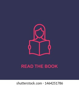 Outline read the book icon.read the book vector illustration. Symbol for web and mobile