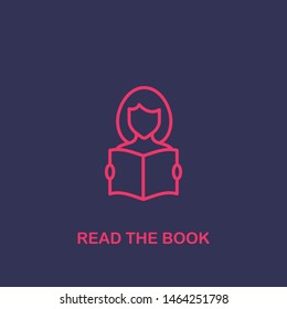 Outline read the book icon.read the book vector illustration. Symbol for web and mobile