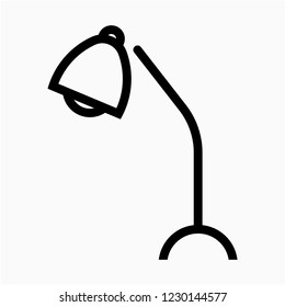 Outline reading lamp pixel perfect vector icon