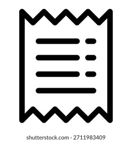 Icono de Comprobante de esquema para el registro de facturas, pagos, Facturas y compras.