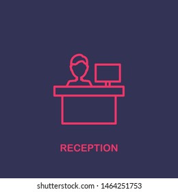 Outline reception icon.reception vector illustration. Symbol for web and mobile