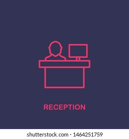 Outline reception icon.reception vector illustration. Symbol for web and mobile