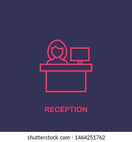 Outline reception icon.reception vector illustration. Symbol for web and mobile